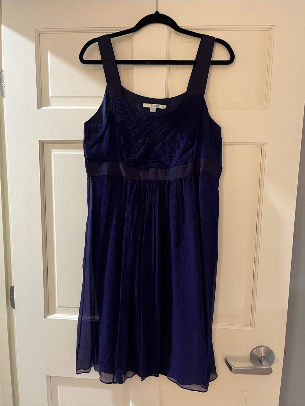 Boden Elegant Purple Pleated Chiffon Womens